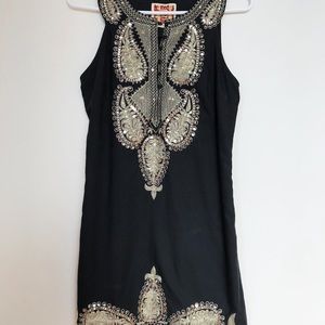 Free People black and gold sequin dress
